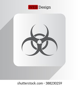 Biohazard symbol vector sign isolated 