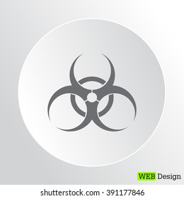 Biohazard symbol vector sign isolated 