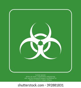 Biohazard symbol vector sign isolated 