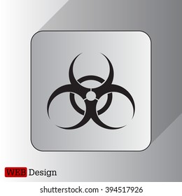 Biohazard symbol vector sign isolated 
