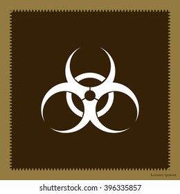 Biohazard symbol vector sign isolated 