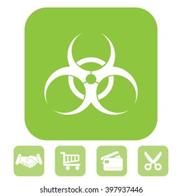 Biohazard symbol vector sign isolated 