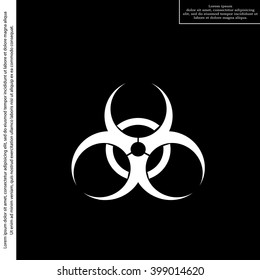 Biohazard symbol vector sign isolated 