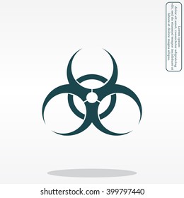Biohazard symbol vector sign isolated 