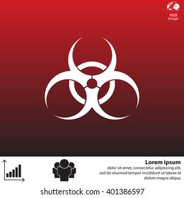 Biohazard symbol vector sign isolated 