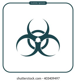 Biohazard symbol vector sign isolated 