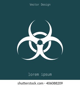Biohazard symbol vector sign isolated 