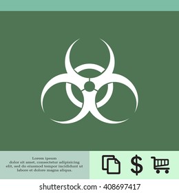 Biohazard symbol vector sign isolated 
