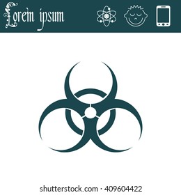 Biohazard symbol vector sign isolated 