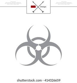 Biohazard symbol vector sign isolated 
