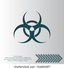 Biohazard symbol vector sign isolated 