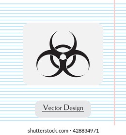 Biohazard symbol vector sign isolated 