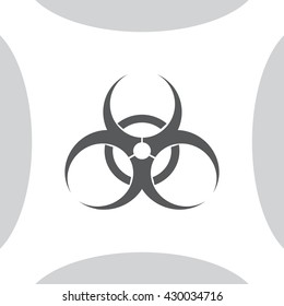 Biohazard symbol vector sign isolated 