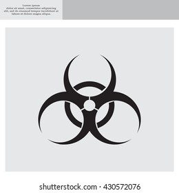 Biohazard symbol vector sign isolated 