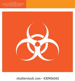 Biohazard symbol vector sign isolated 