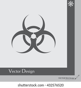 Biohazard symbol vector sign isolated 