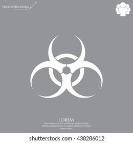 Biohazard symbol vector sign isolated 