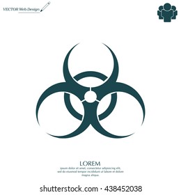 Biohazard symbol vector sign isolated 