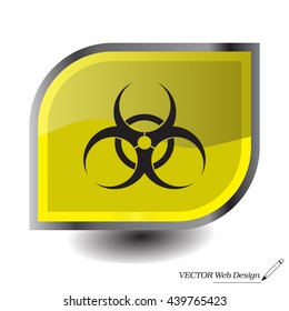 Biohazard symbol vector sign isolated 