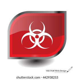 Biohazard symbol vector sign isolated 