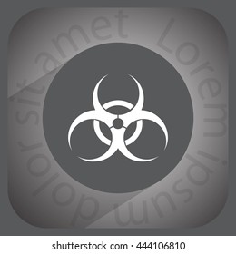 Biohazard symbol vector sign isolated 