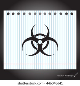 Biohazard symbol. vector sign isolated 