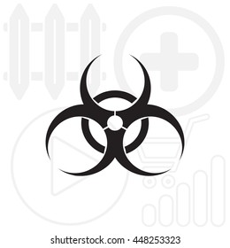 Biohazard symbol. vector sign isolated 