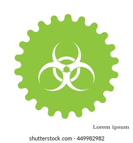 Biohazard symbol. vector sign isolated 