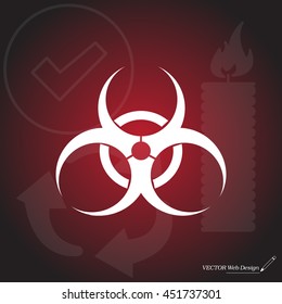Biohazard symbol. vector sign isolated 