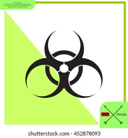 Biohazard symbol. vector sign isolated 