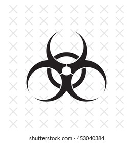 Biohazard symbol. vector sign isolated 