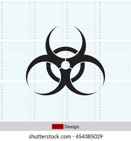 Biohazard symbol. vector sign isolated 