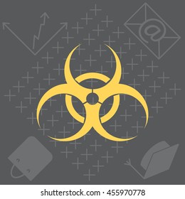 Biohazard symbol. vector sign isolated 