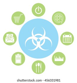Biohazard symbol. vector sign isolated 