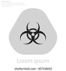 Biohazard symbol. vector sign isolated 