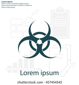 Biohazard symbol. vector sign isolated 