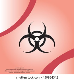 Biohazard symbol. vector sign isolated 