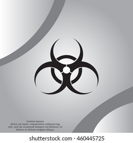 Biohazard symbol. vector sign isolated 