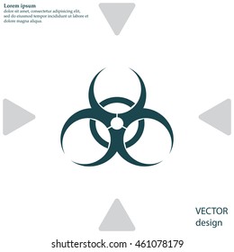Biohazard symbol. vector sign isolated 