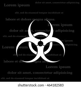 Biohazard symbol. vector sign isolated 