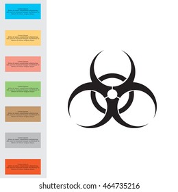 Biohazard symbol. vector sign isolated 