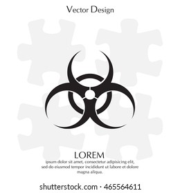 Biohazard symbol. vector sign isolated 