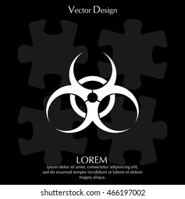 Biohazard symbol. vector sign isolated 