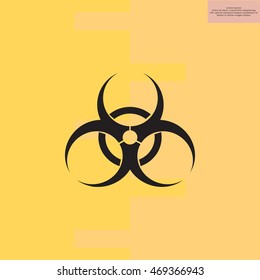 Biohazard symbol. vector sign isolated 