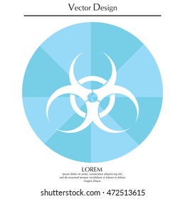 Biohazard symbol. vector sign isolated 