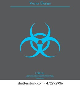Biohazard symbol. vector sign isolated 