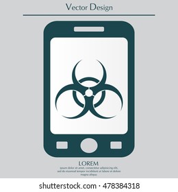 Biohazard symbol. vector sign isolated 