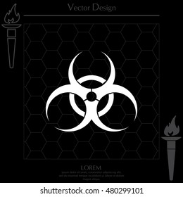 Biohazard symbol. vector sign isolated 