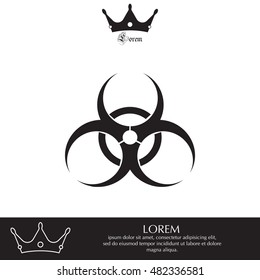 Biohazard symbol. vector sign isolated 