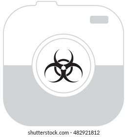 Biohazard symbol. vector sign isolated 